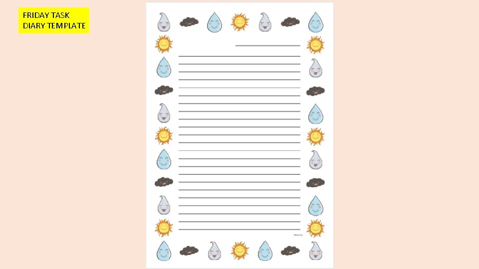 FRIDAY TASK DIARY TEMPLATE FRIDAY TASK DIARY TEMPLATE