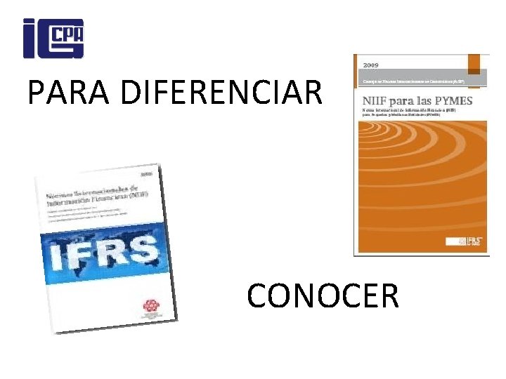 PARA DIFERENCIAR CONOCER 