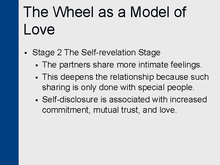 The Wheel as a Model of Love § Stage 2 The Self-revelation Stage §