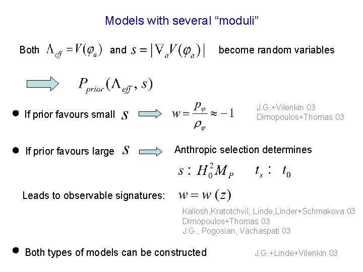 Landscape Anthropic Arguments And Dark Energy Jaume Garriga