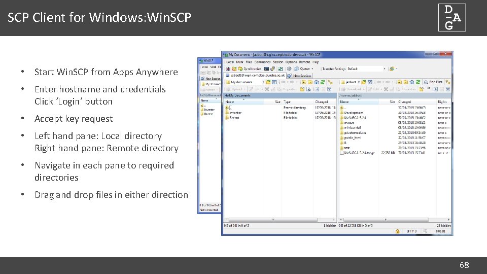 SCP Client for Windows: Win. SCP • Start Win. SCP from Apps Anywhere •