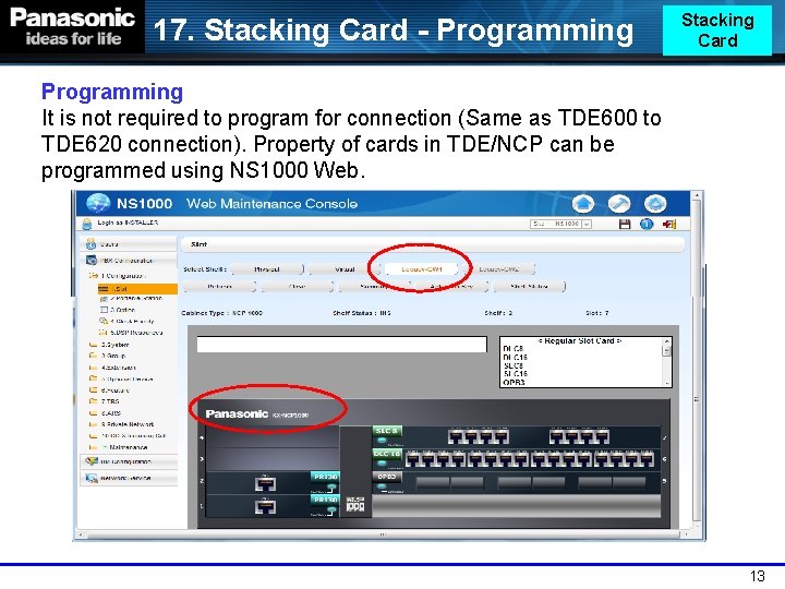 17. Stacking Card - Programming Stacking Card Programming It is not required to program