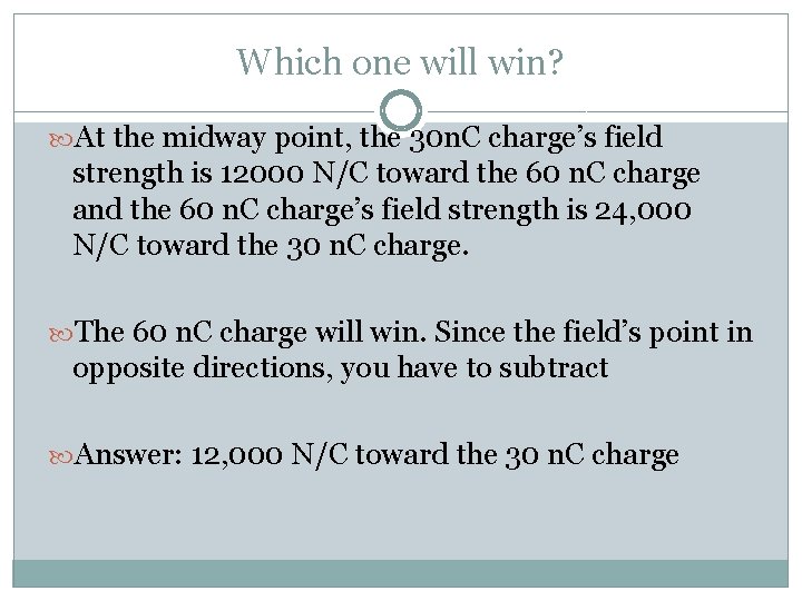 Which one will win? At the midway point, the 30 n. C charge’s field