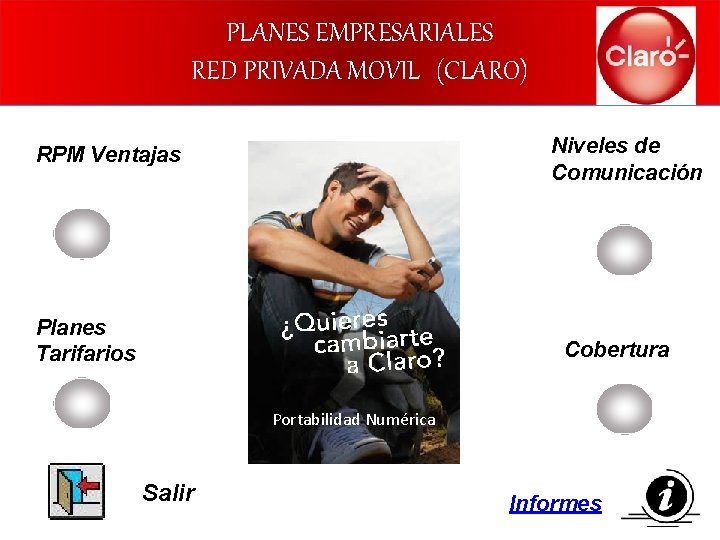 PLANES EMPRESARIALES RED PRIVADA MOVIL (CLARO) Niveles de Comunicación RPM Ventajas Planes Tarifarios Cobertura