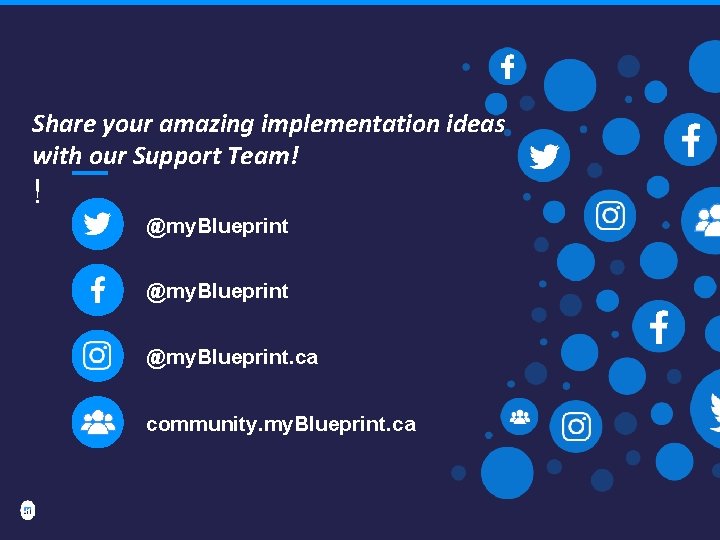 Share your amazing implementation ideas with our Support Team! ! @my. Blueprint. ca community. Share your amazing implementation ideas with our Support Team! ! @my. Blueprint. ca community.