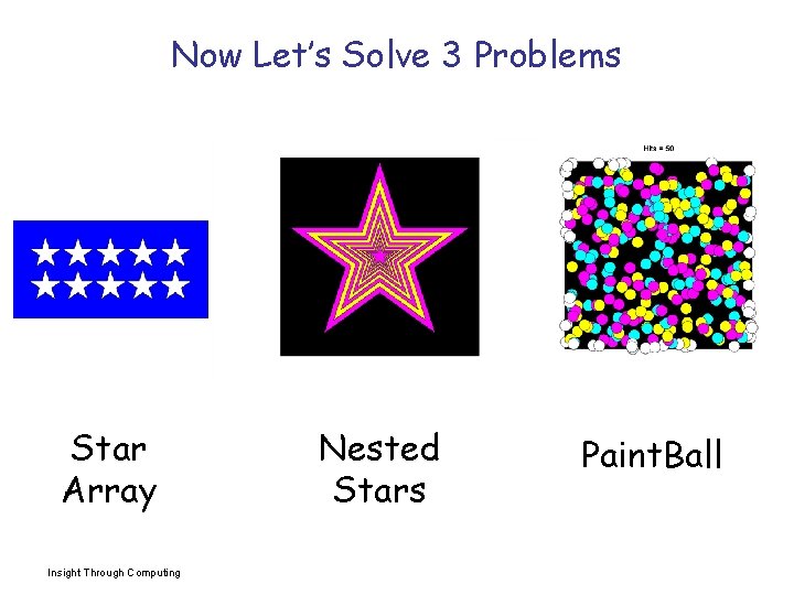 Now Let’s Solve 3 Problems Star Array Insight Through Computing Nested Stars Paint. Ball