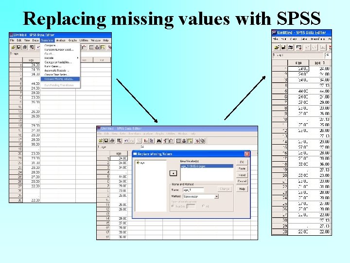 Replacing missing values with SPSS 