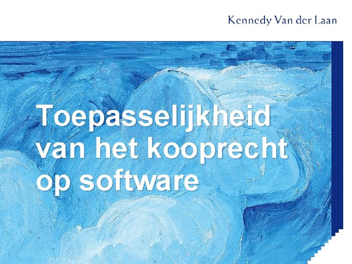 Toepasselijkheid van het kooprecht op software 