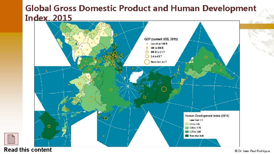 Global Gross Domestic Product and Human Development Index, 2015 Read this content © Dr.