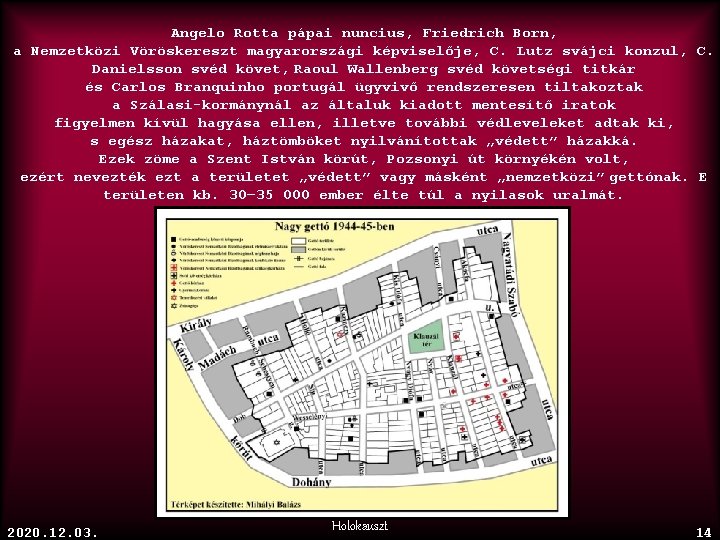 Angelo Rotta pápai nuncius, Friedrich Born, a Nemzetközi Vöröskereszt magyarországi képviselője, C. Lutz svájci