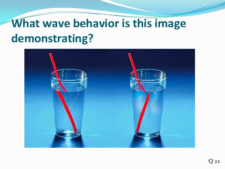 What wave behavior is this image demonstrating? Q 22 