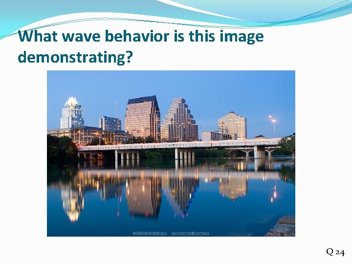 What wave behavior is this image demonstrating? Q 24 