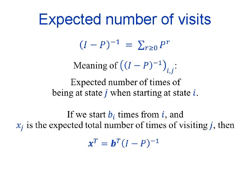 Expected number of visits 