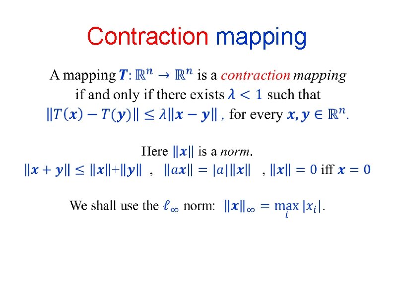 Contraction mapping 