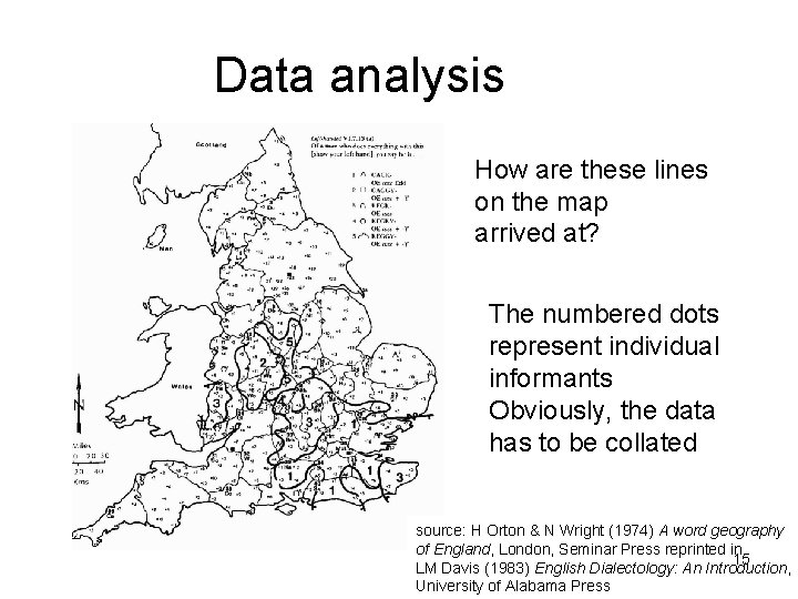 Data analysis How are these lines on the map arrived at? The numbered dots