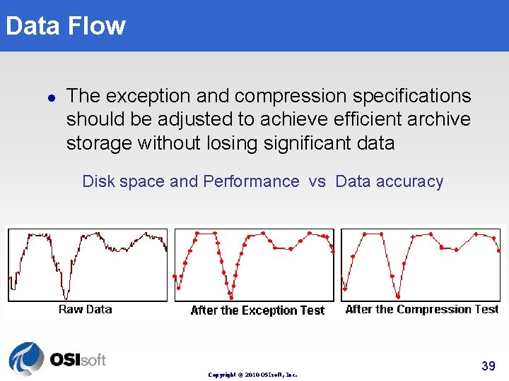 Data Flow l The exception and compression specifications should be adjusted to achieve efficient Data Flow l The exception and compression specifications should be adjusted to achieve efficient