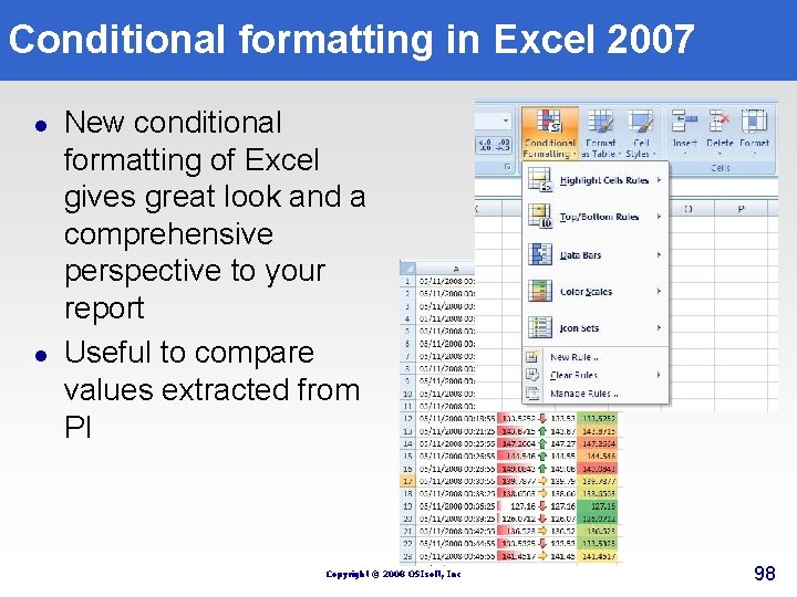 Conditional formatting in Excel 2007 l l New conditional formatting of Excel gives great Conditional formatting in Excel 2007 l l New conditional formatting of Excel gives great
