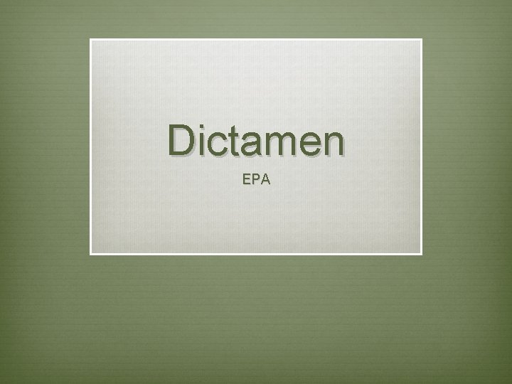 Dictamen EPA 