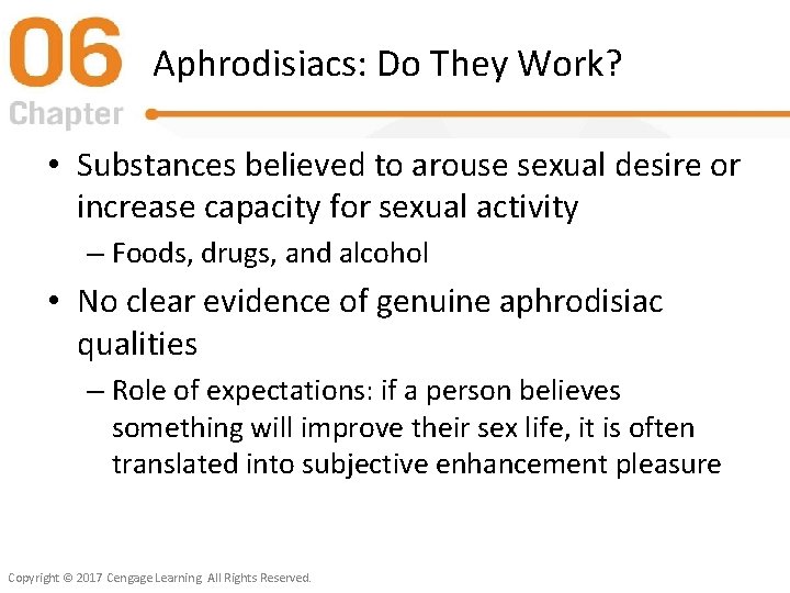 Aphrodisiacs: Do They Work? • Substances believed to arouse sexual desire or increase capacity
