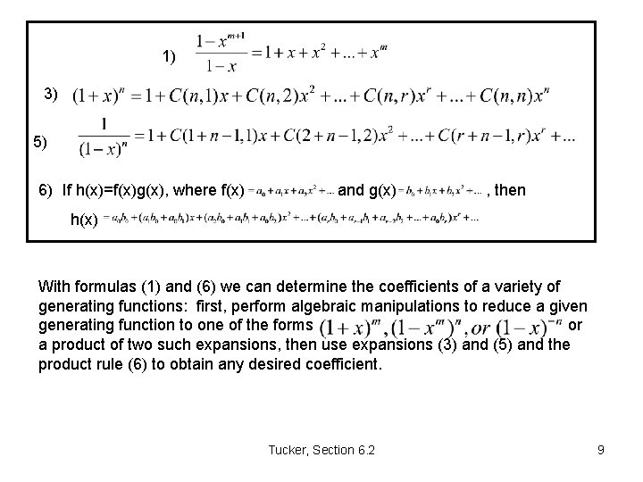 Section 6 2 Calculating Coefficients Of Generating Functions