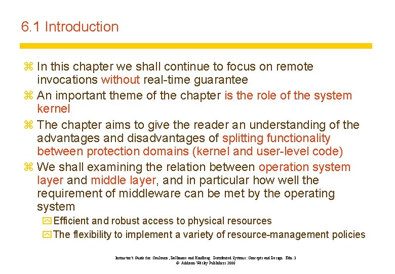 6. 1 Introduction z In this chapter we shall continue to focus on remote