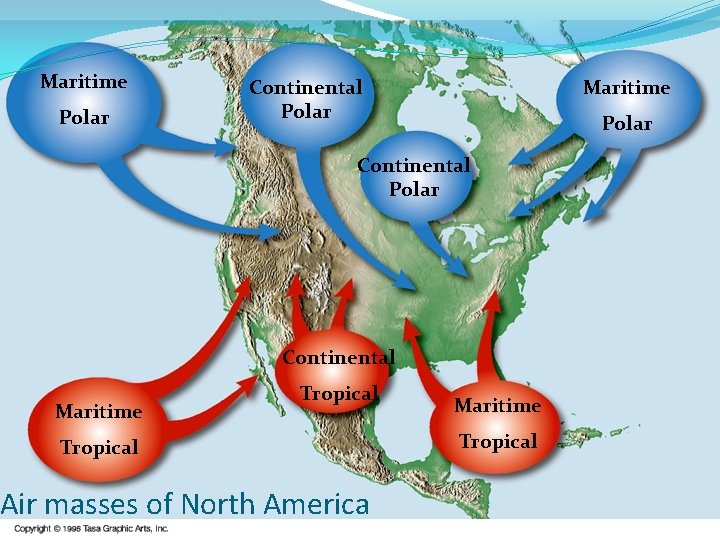 Maritime Polar Continental Maritime Tropical Air masses of North America Maritime Tropical 