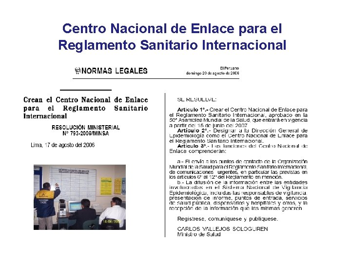 Centro Nacional de Enlace para el Reglamento Sanitario Internacional 