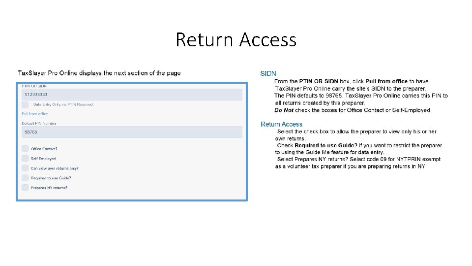 Return Access 