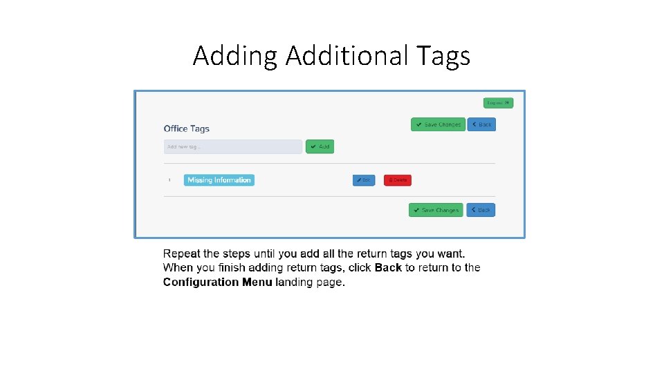 Adding Additional Tags 
