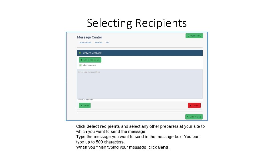 Selecting Recipients 