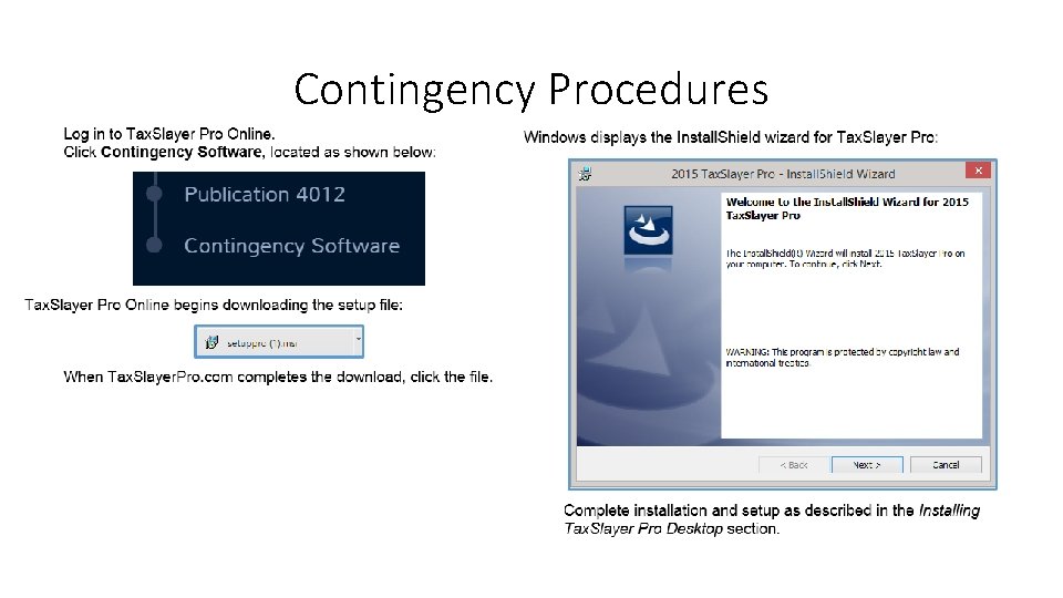 Contingency Procedures 