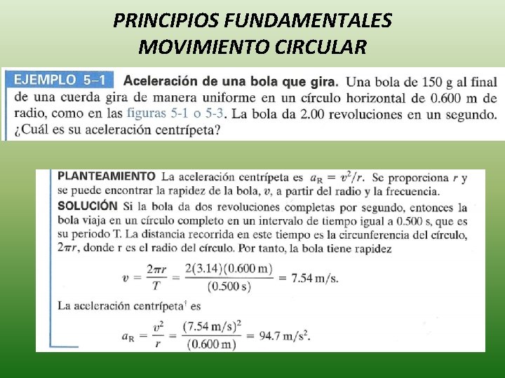 PRINCIPIOS FUNDAMENTALES MOVIMIENTO CIRCULAR 