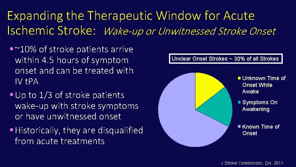 Expanding the Therapeutic Window for Acute Ischemic Stroke: Wake-up or Unwitnessed Stroke Onset §