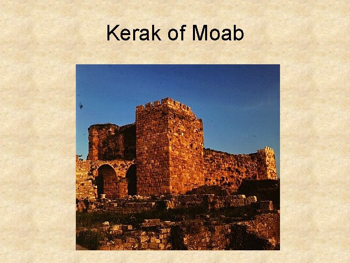 Kerak of Moab 