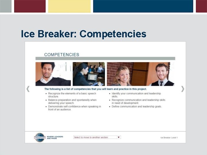 Ice Breaker: Competencies 