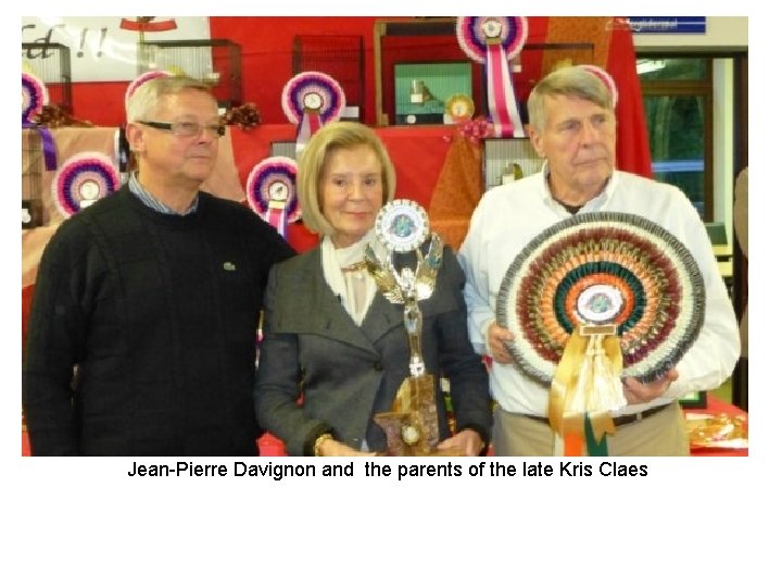 Jean-Pierre Davignon and the parents of the late Kris Claes 
