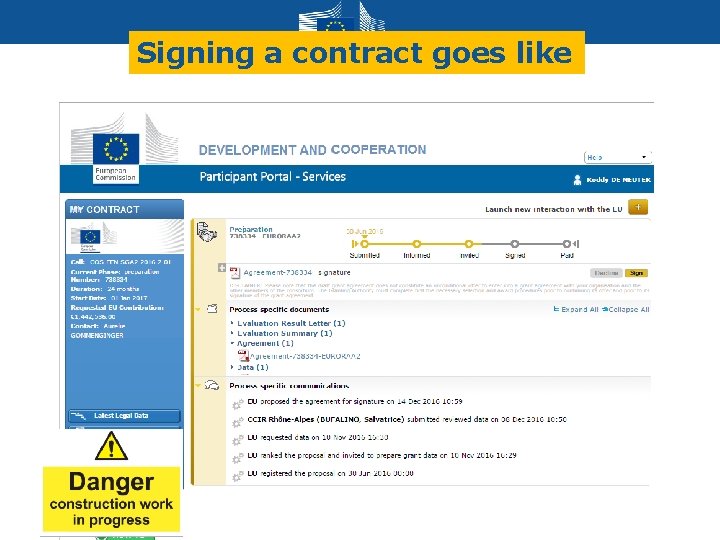 Signing a contract goes like Signing a contract goes like