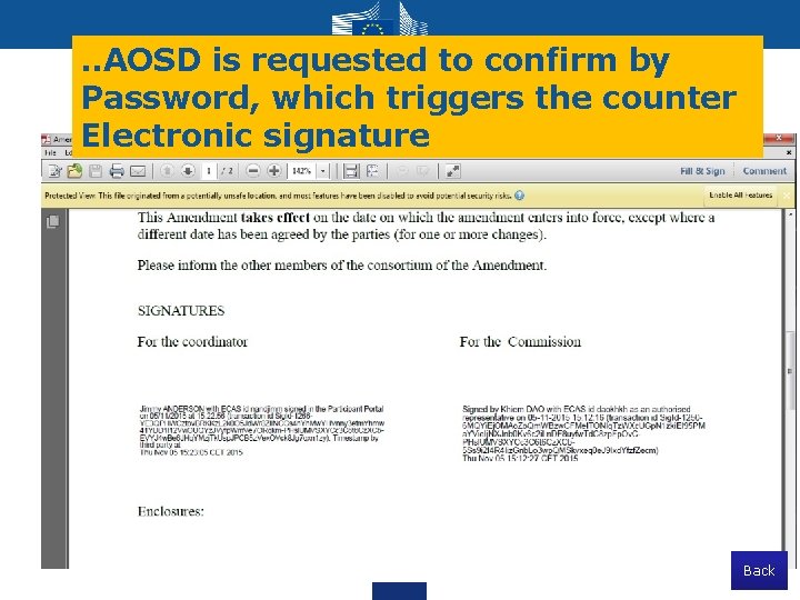 . . AOSD is requested to confirm by Password, which triggers the counter Electronic . . AOSD is requested to confirm by Password, which triggers the counter Electronic