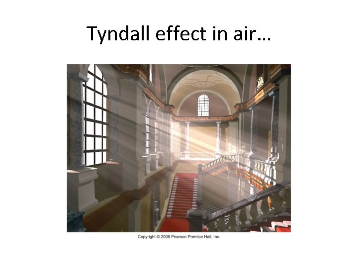 Tyndall effect in air… Tyndall effect in air…