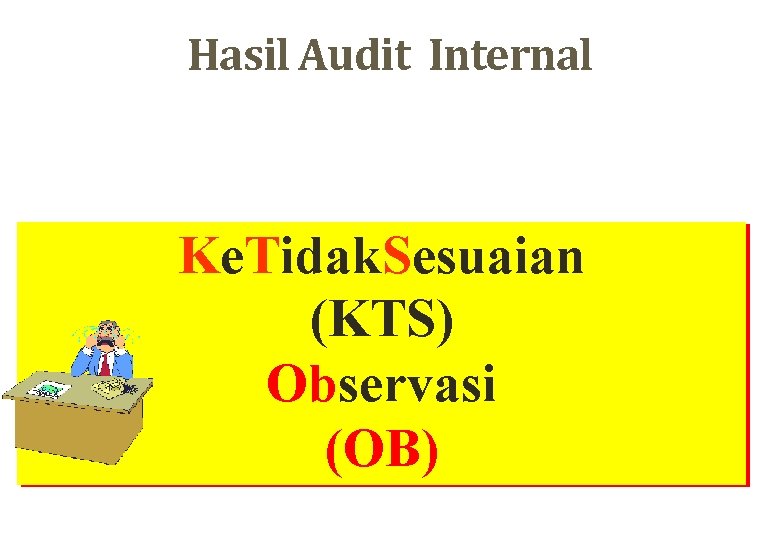 Hasil Audit Internal Ke. Tidak. Sesuaian (KTS) Observasi (OB) 