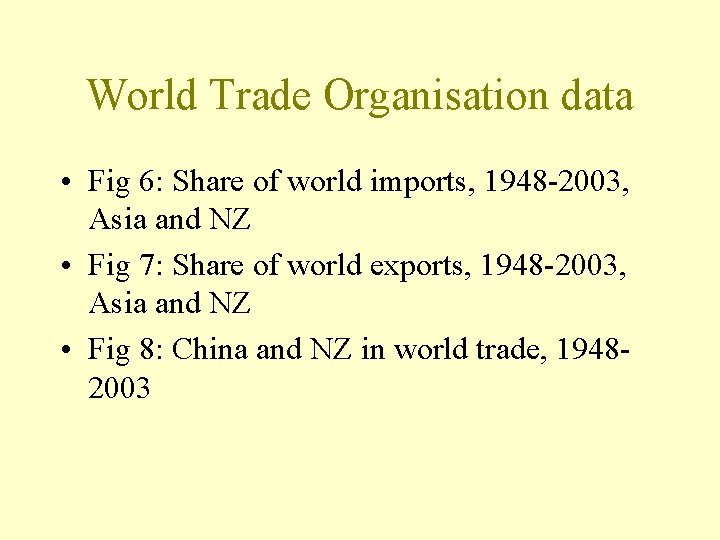 World Trade Organisation data • Fig 6: Share of world imports, 1948 -2003, Asia