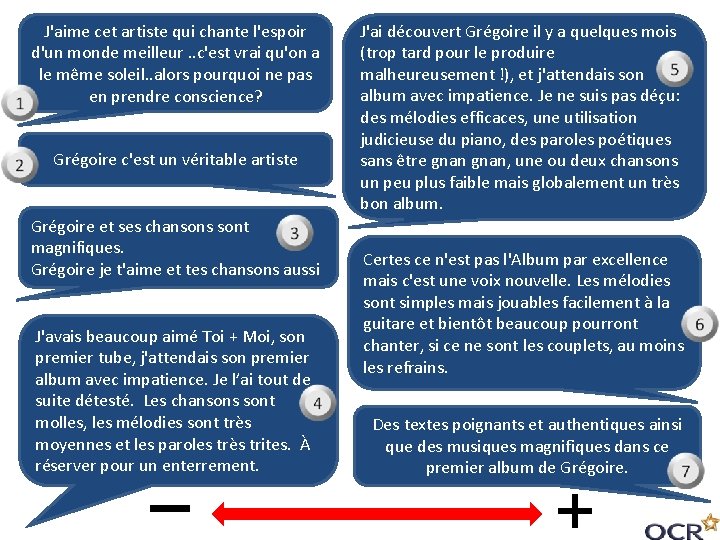 J'aime cet artiste qui chante l'espoir d'un monde meilleur. . c'est vrai qu'on a
