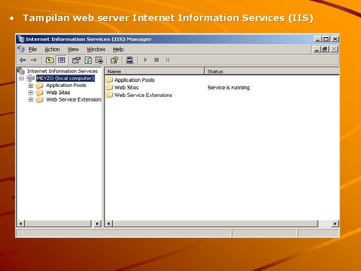  • Tampilan web server Internet Information Services (IIS) 