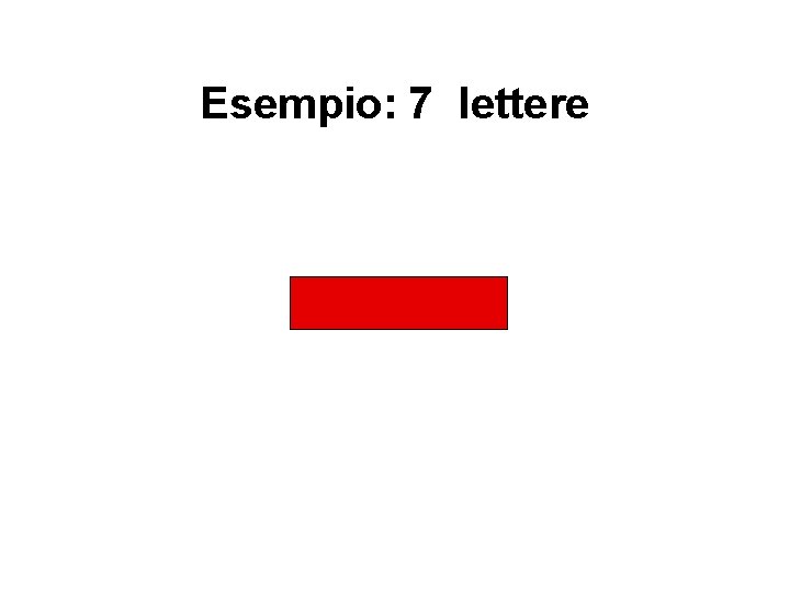 Esempio: 7 lettere BXMTLD 