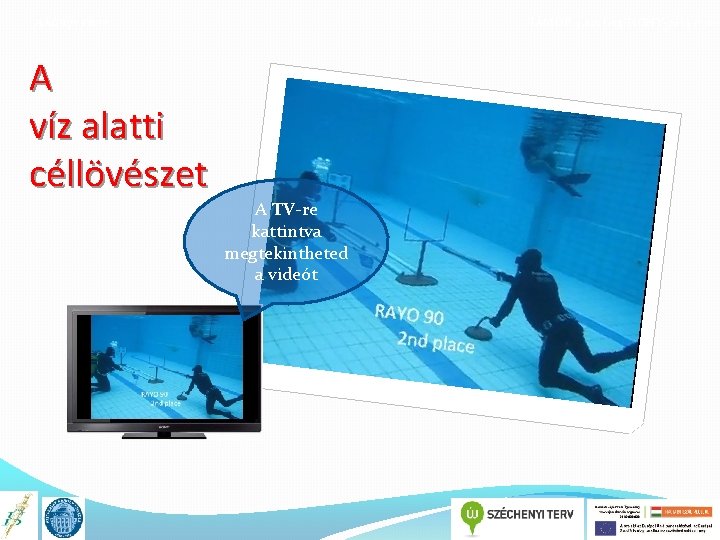 A könyv címe A víz alatti céllövészet TÁMOP 4. 1. 2. E-13/KONV-2013 -0010 A