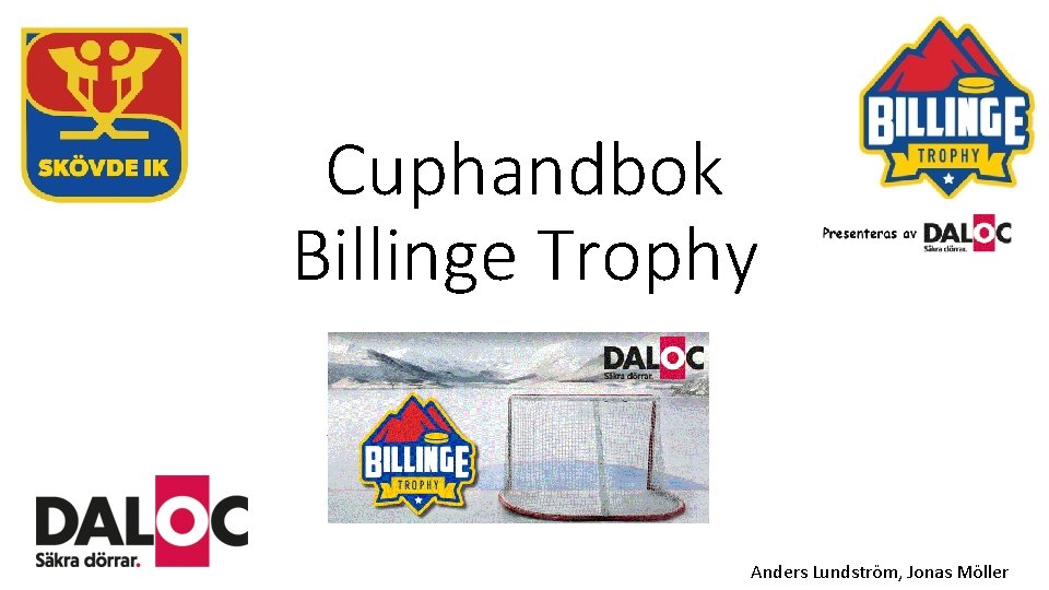 Cuphandbok Billinge Trophy Anders Lundström, Jonas Möller 