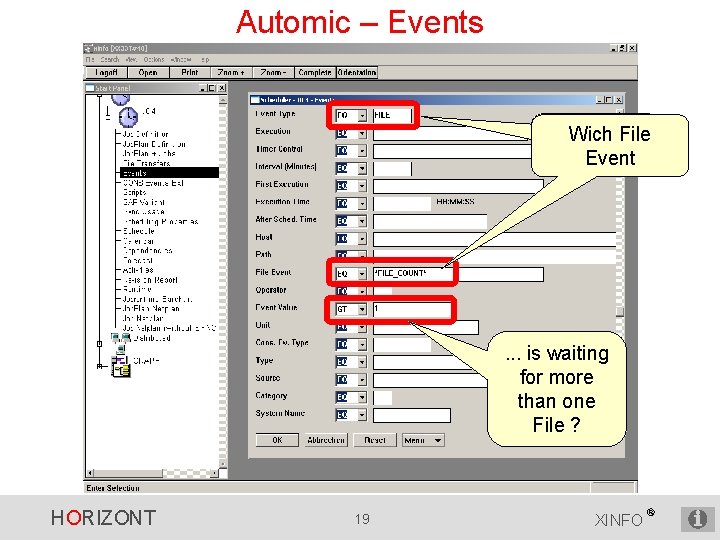 Automic – Events Welche Wich File Datei Events Event . . . is waiting
