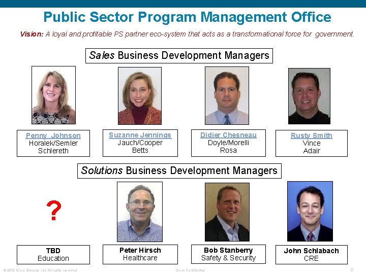 Public Sector Program Management Office Vision: A loyal and profitable PS partner eco-system that