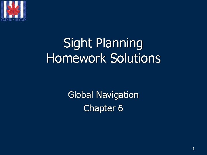 Sight Planning Homework Solutions Global Navigation Chapter 6 1 