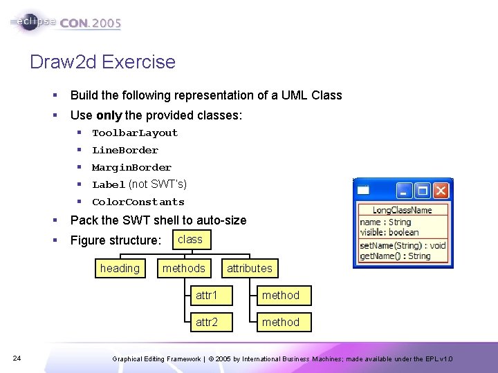 Draw 2 d Exercise § Build the following representation of a UML Class §